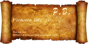 Pinkova Dézi névjegykártya